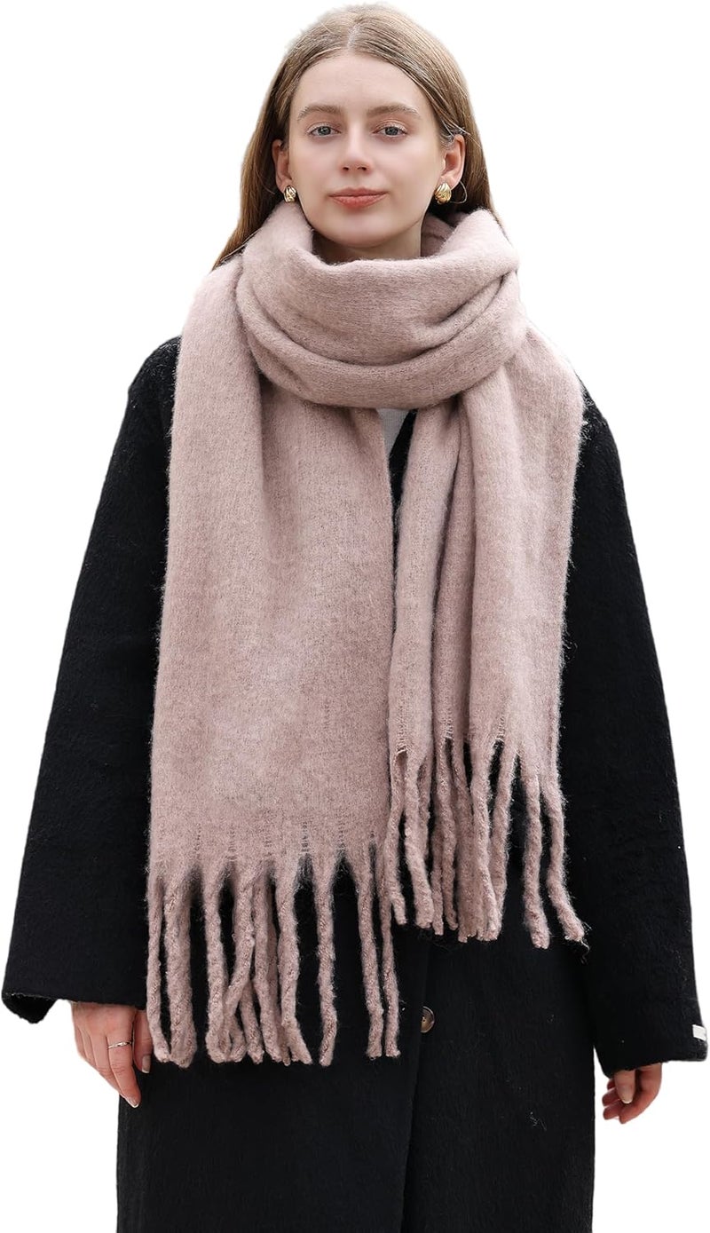 Wander Agio Winter Warm Scarf Long Pashmina Extra Large Shawls and Wraps for Women Large Blanket Scarves Solid - Image 1